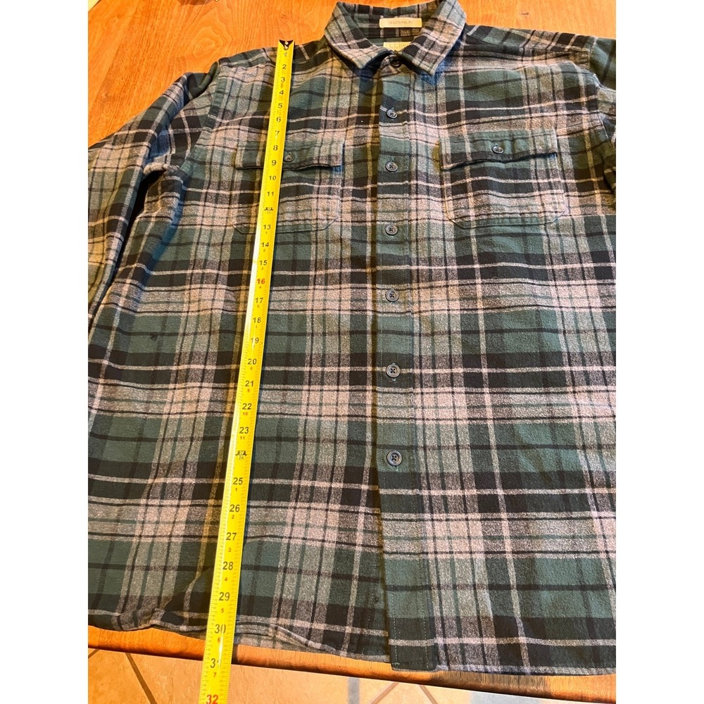 LL Bean Chamois Cloth Shirt Mens XL REG Plaid Flannel Long Sleeve Button Up - Picture 5 of 7
